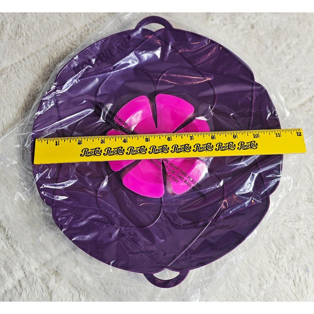 Kuhn Rikon New Kochblume Boil over Spill Stopper Lid 11inch Silicone CoverPurple